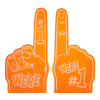 Orange Sublimated Foam Hands